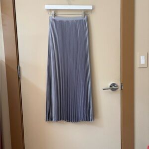 Violet Gray Pleated Midi Skirt